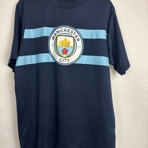 Manchester City Navy Blue Short Sleeve Tee. Size Youth Medium